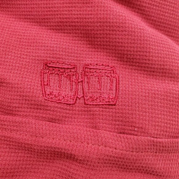 The Havanera Co. Men's Dark Red Embroidered Button Up Lounge Rockabilly Shirt XL - Picture 6 of 7